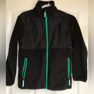 Falls Creek Kids Black Fleece Zip Up Size L 10/12